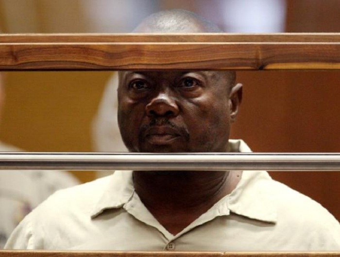Lonnie David Franklin Jr. stands in court during his arraignment in Los Angeles, California