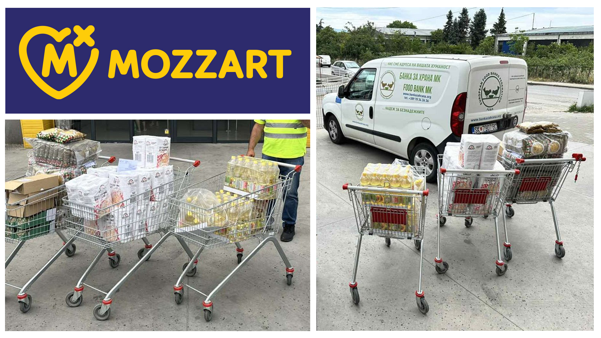 Mozzart ја дарува добрината – Банка за храна обезбеди прехрамбени производи за Порака Неготино благодарение на „Театарот на хуманоста“